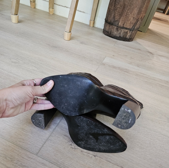 Guess Marney 2 Western Crocodile Leather Mid Calf Cowboy Heeled Boots - Picture 11 of 11